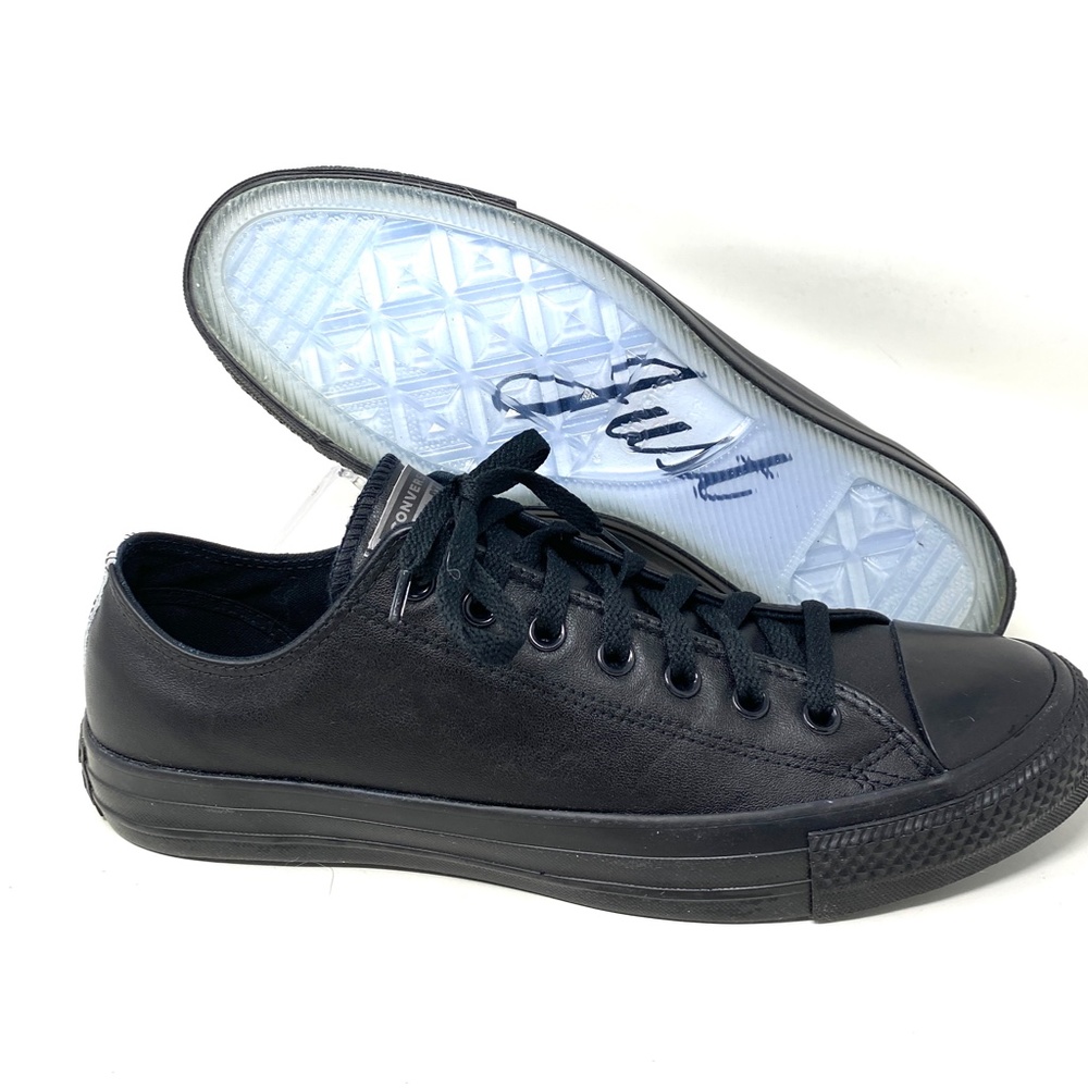 Converse Ctas Low Top Black Leather Wedding Men’s Sneakers Custom A02251C-BLK - Picture 9 of 12